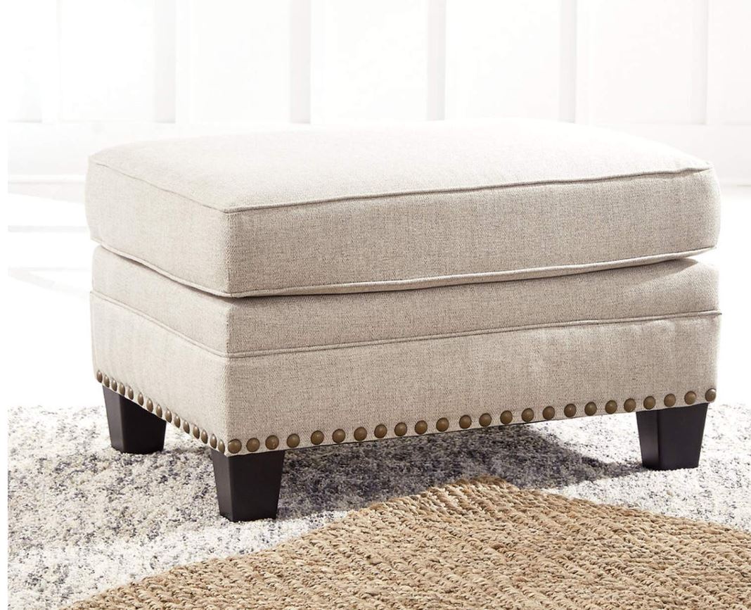 Claredon Linen Ottoman