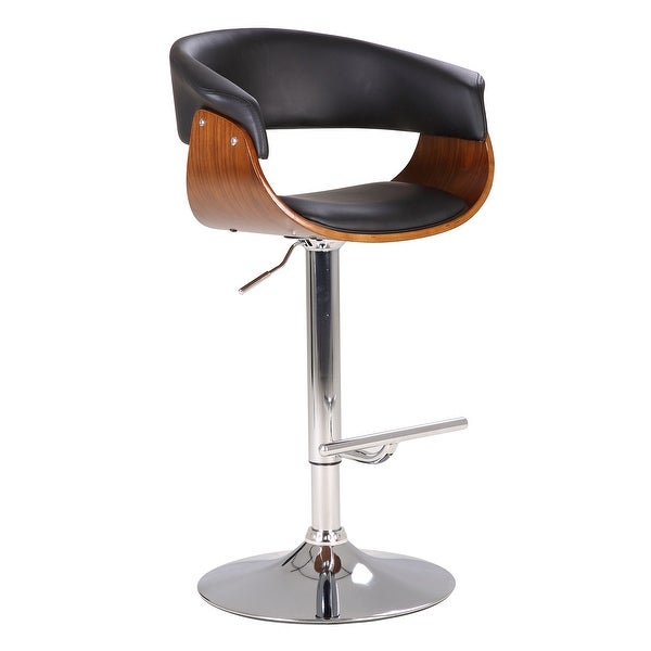 Mid-century Modern Height-adjustable Swiveling Bar Stool