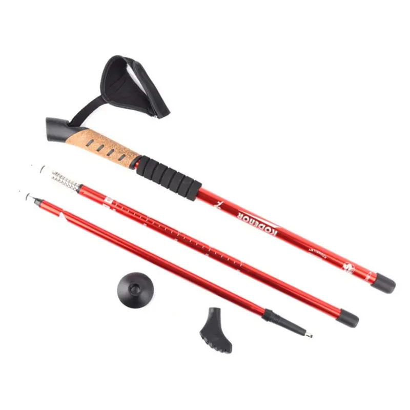 Duralumin Trekking Telescopic Carbon Fiber Hiking Aluminum Retractable Poles Walking Sticks