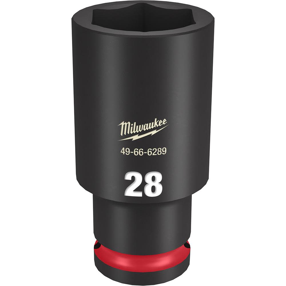 Milwaukee SHOCKWAVE Impact Duty Socket 1/2 Drive 28MM Deep 6 Point 49-66-6289 from Milwaukee