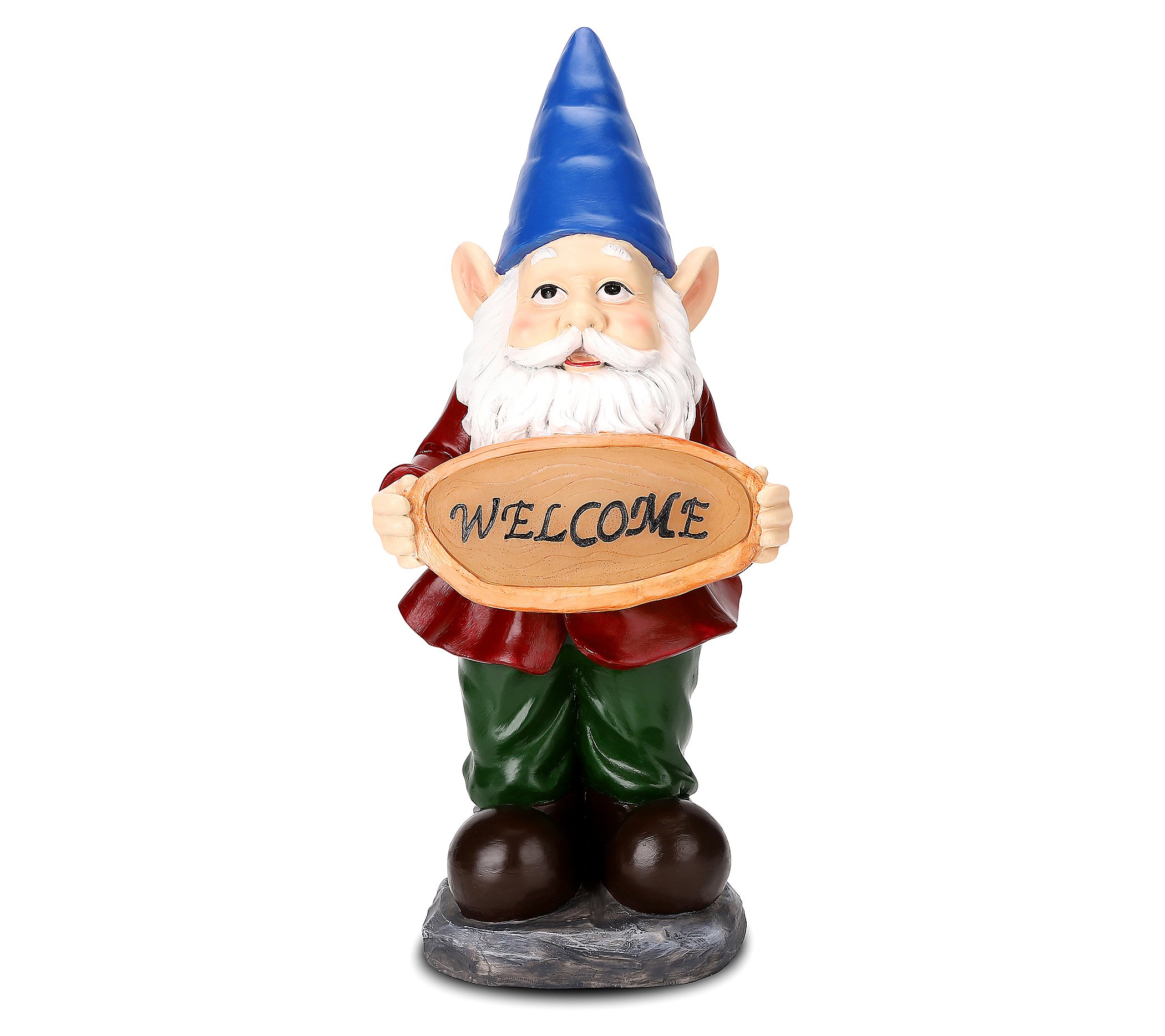 Techko Gnome Garden Statue with Solar Spotlight