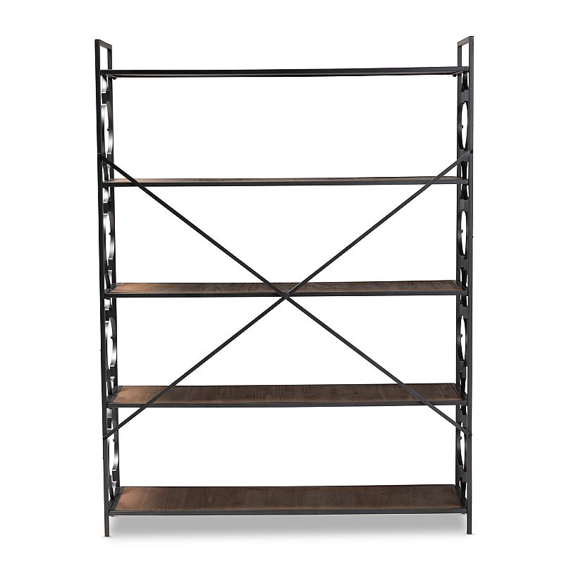 Baxton Studio Mirna Medium Brown Shelving