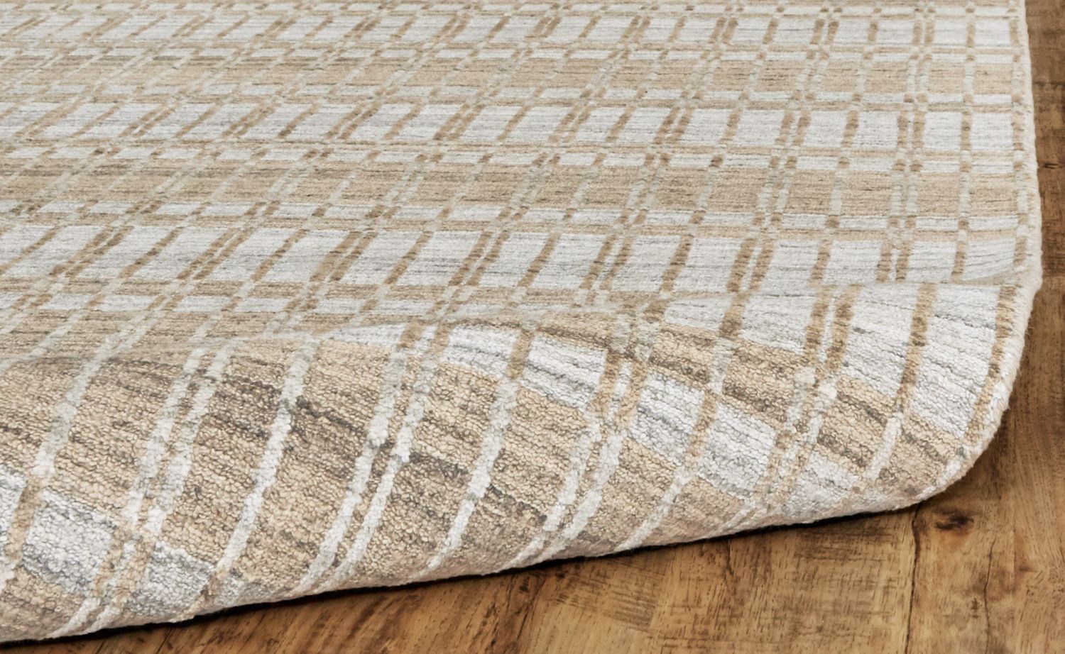 Odami Hand Woven Beige and Gray Rug by BD Fine