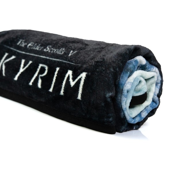 Just Funky The Elder Scrolls Skyrim Video Game Fleece Throw Blanket 60 X 45 Inches