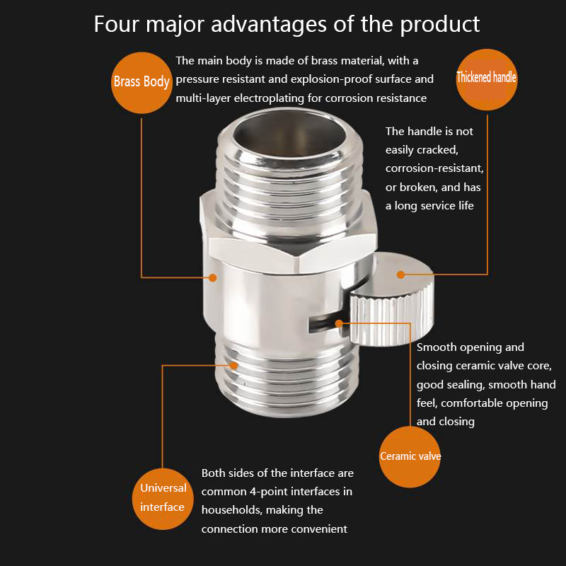 Shower Spray Gun On/off Valve Shower Water Stop Valve