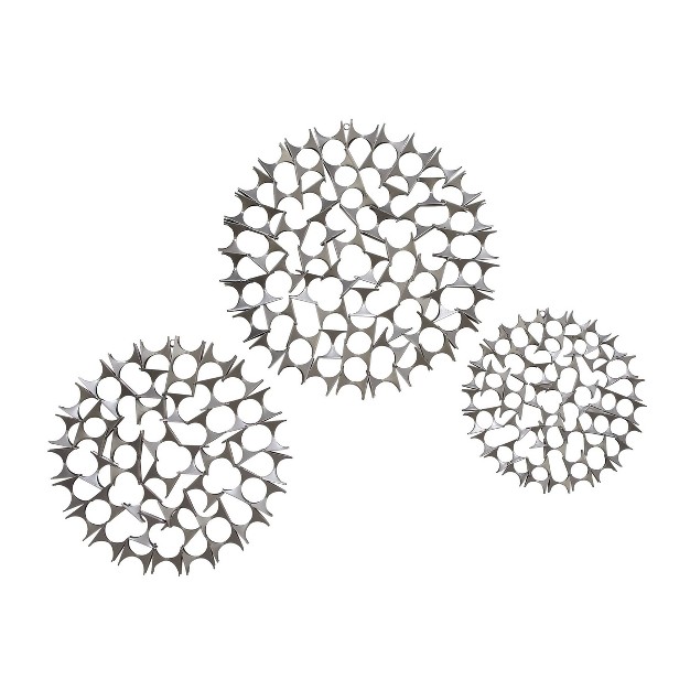 Set Of 3 Metal Starburst Wall Decors With Cutout Design Olivia amp May