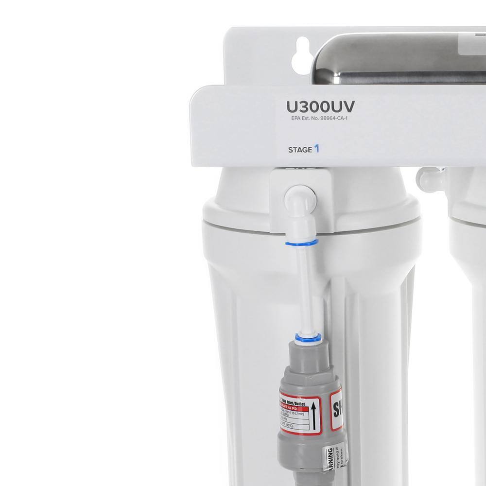 IFILTER 4-Stage Under-Sink UV Reverse Osmosis Drinking Water Filtration System U300UV