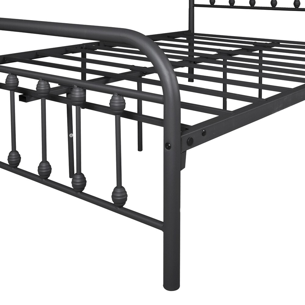 Vintage Victorian Style Metal Platform Bed Frame