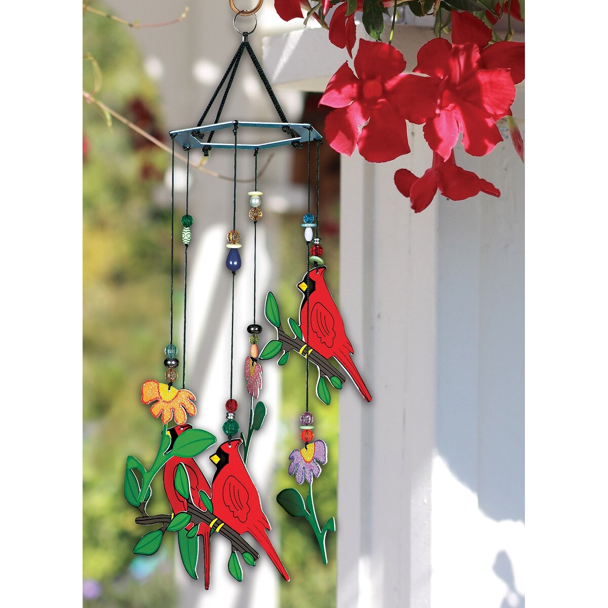 Sunset Vista Birds of a Feather 12 in. Garden Chime - Cardinal