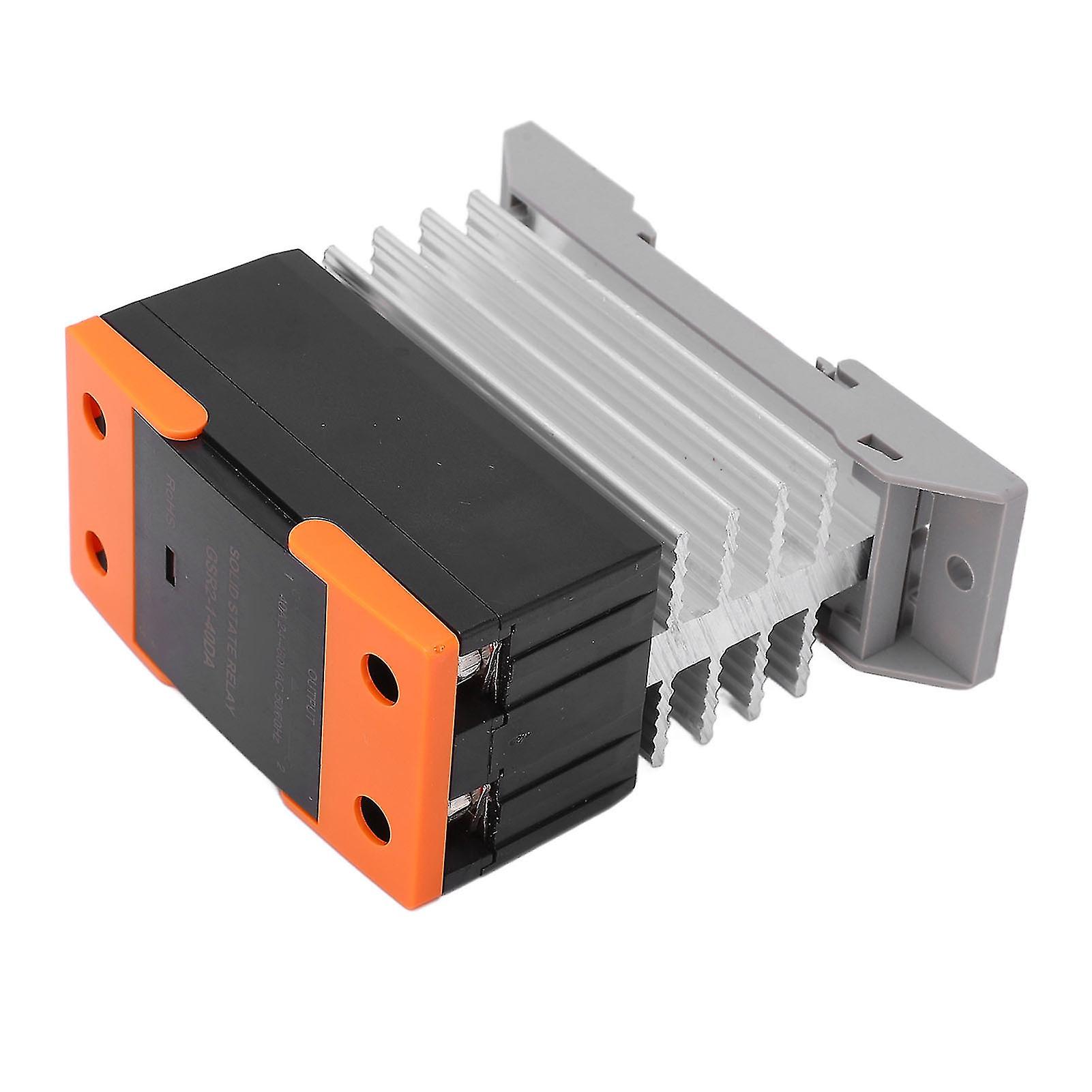 Solid State Relay Small DA Power Distribution Controller with Heat Sink DC 3‑32V to AC 24‑480V