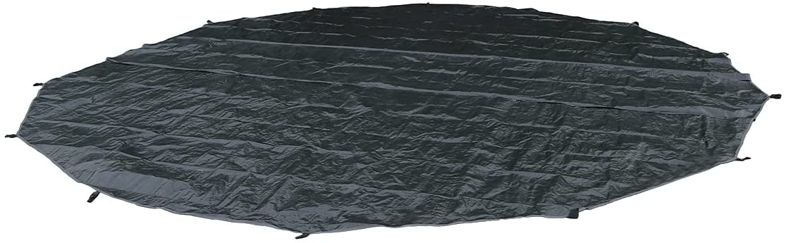 UNISTRENGH 3M Outdoor Black Ultralight PE Anti-Dirty Mat for Bell Tent Glamping Yurt Round Mat