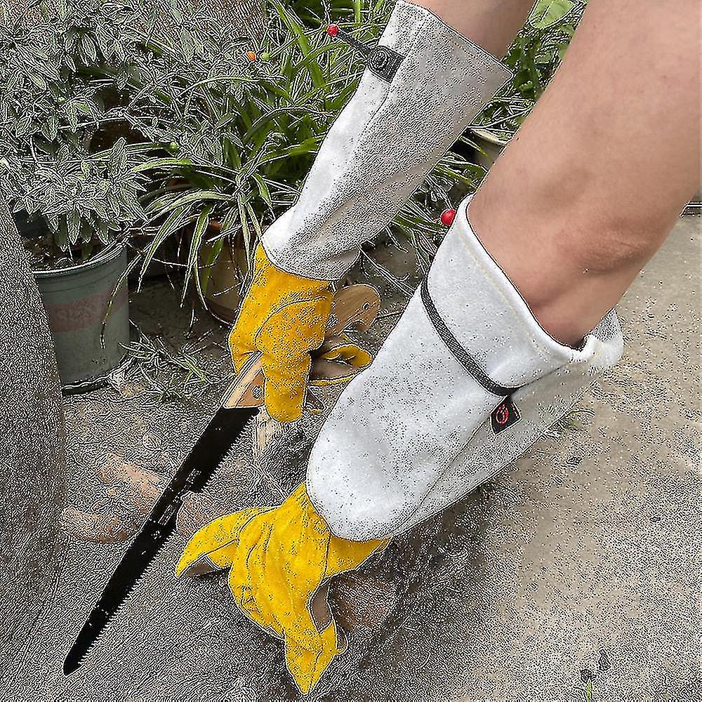 Sleeve Stab-resistant Cow Leather Extended Thick Gardening Gloves With Forearm Protection