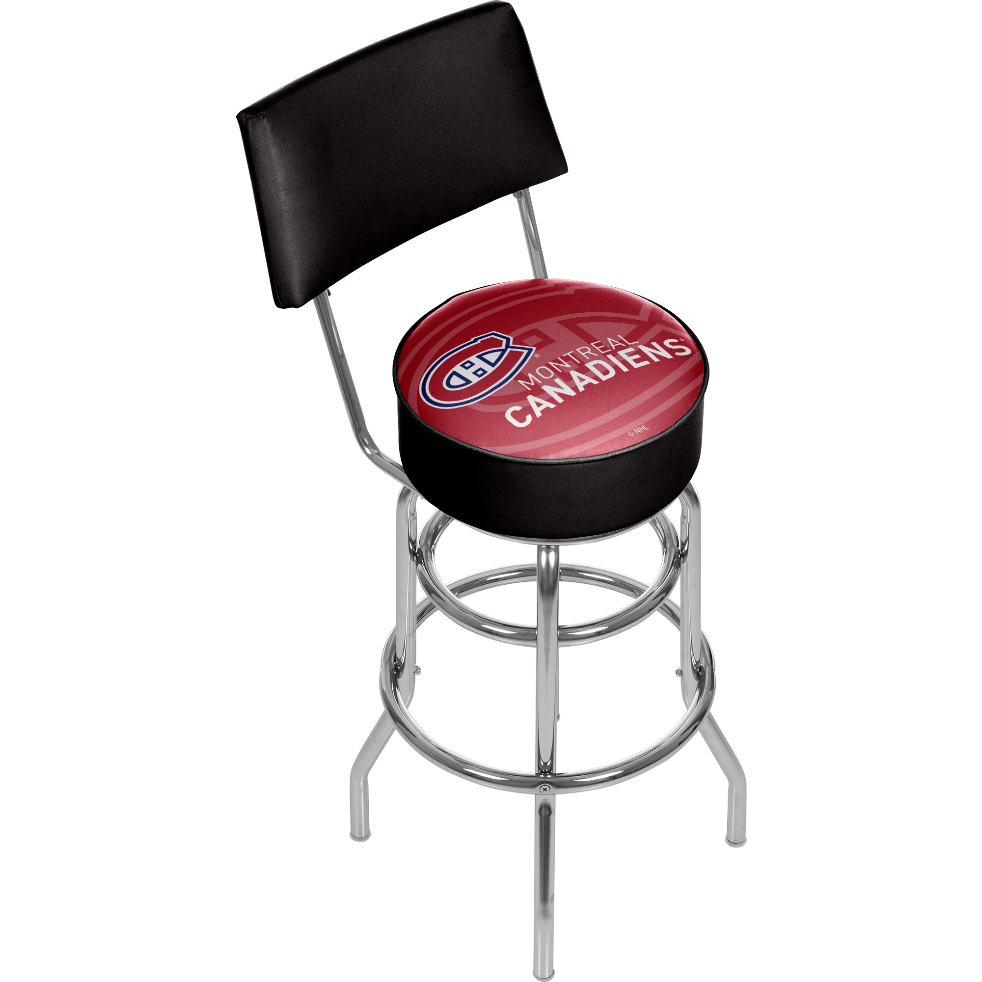 NHL Swivel Bar Stool with Back - Watermark