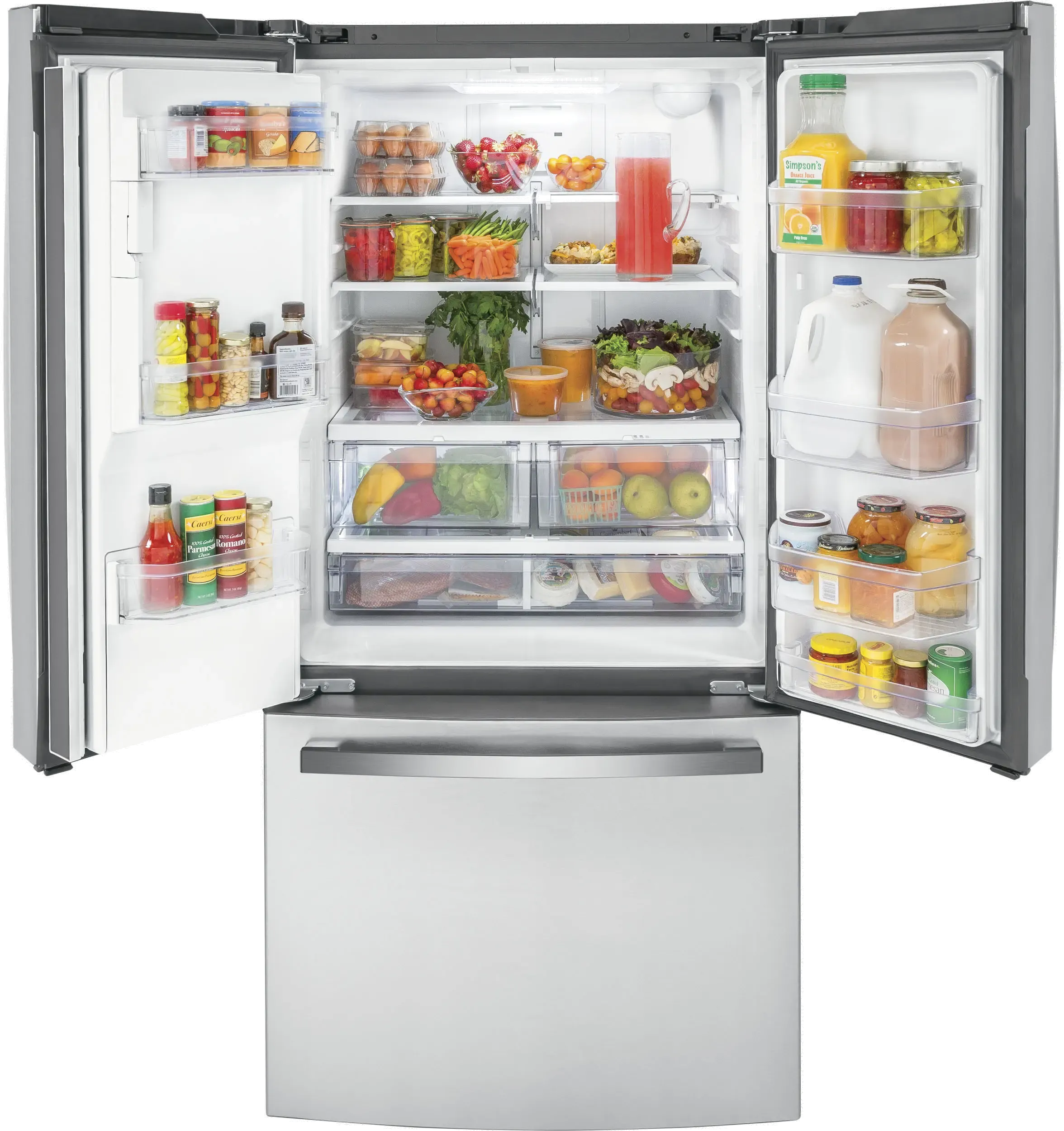 GE 17.5 cu ft French Door Refrigerator - Counter Depth Stainless Steel