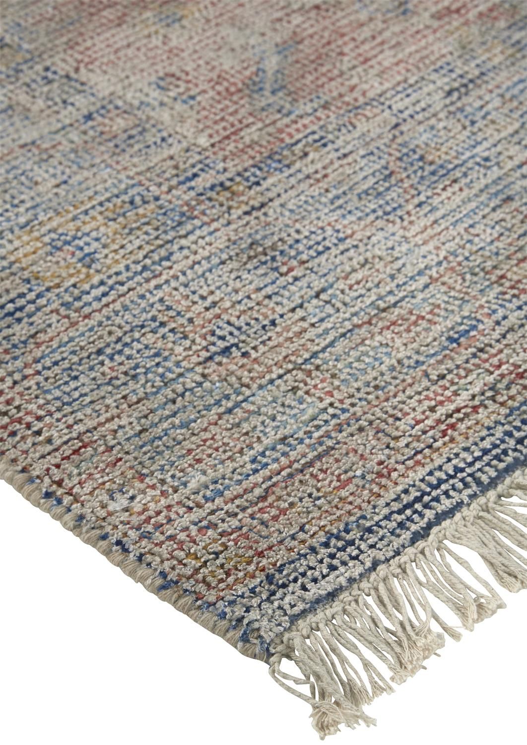 Ramey Hand Woven Blue and Orange Rug by BD Fine