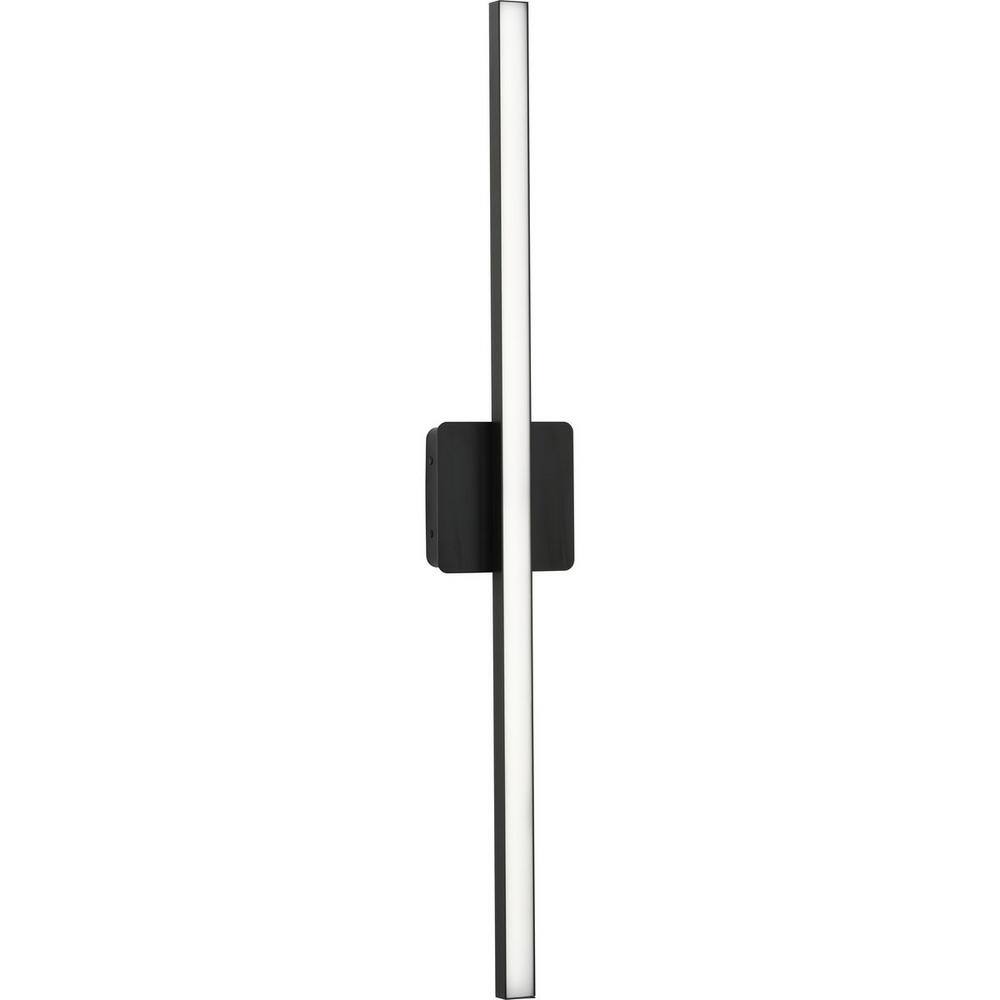 Progress Lighting Phase 4 Collection 32 in. Matte Black Large Modern Integrated 3CCT Integrated 1-Light LED Linear Vanity Light P300405-31M-CS