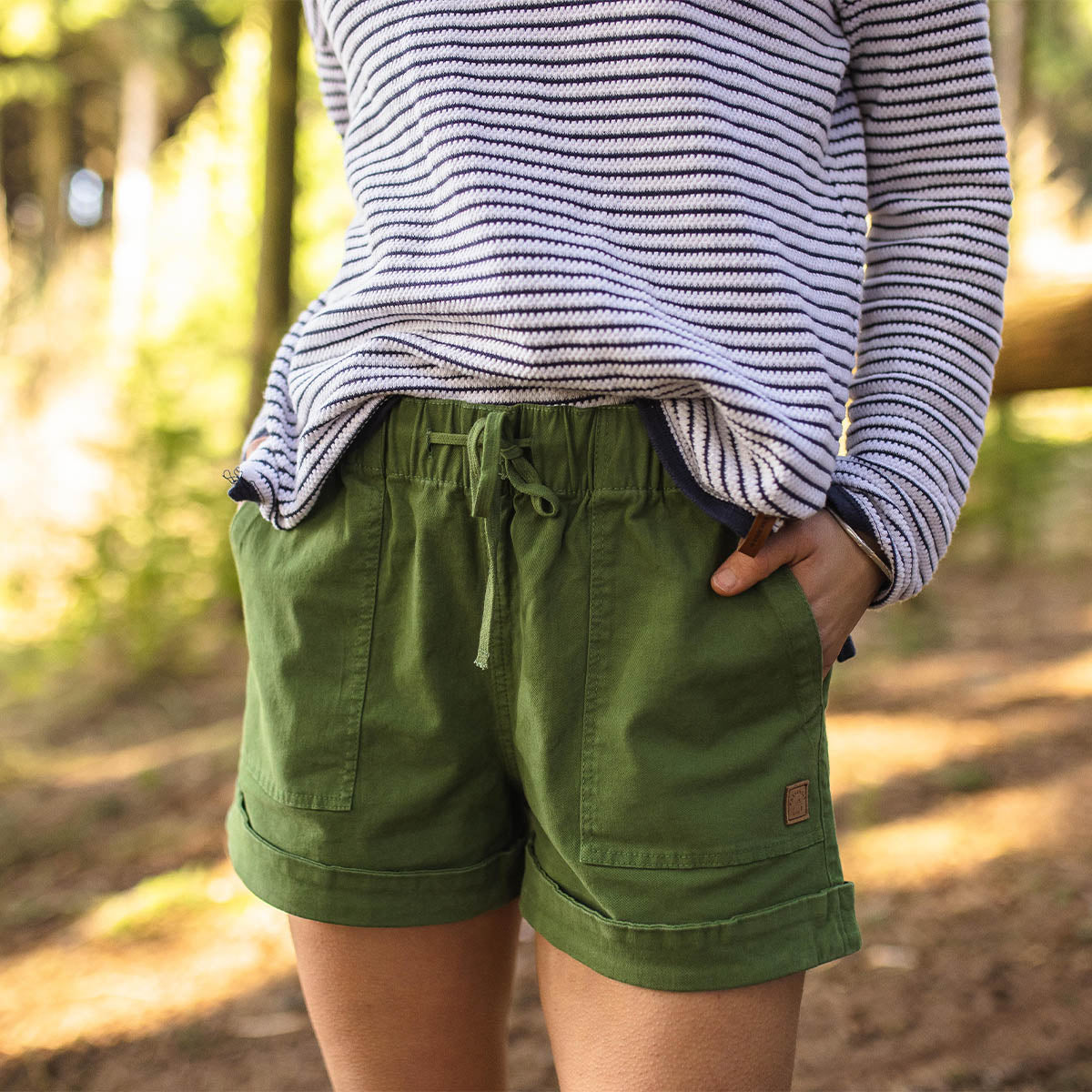 Carriso Organic Cotton Shorts - Vineyard Green