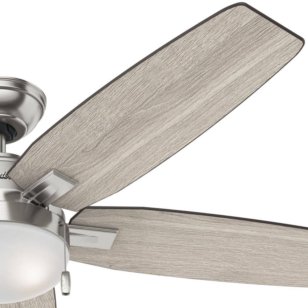 Hunter Antero 54 in LED Indoor Brushed Nickel Ceiling Fan with Light