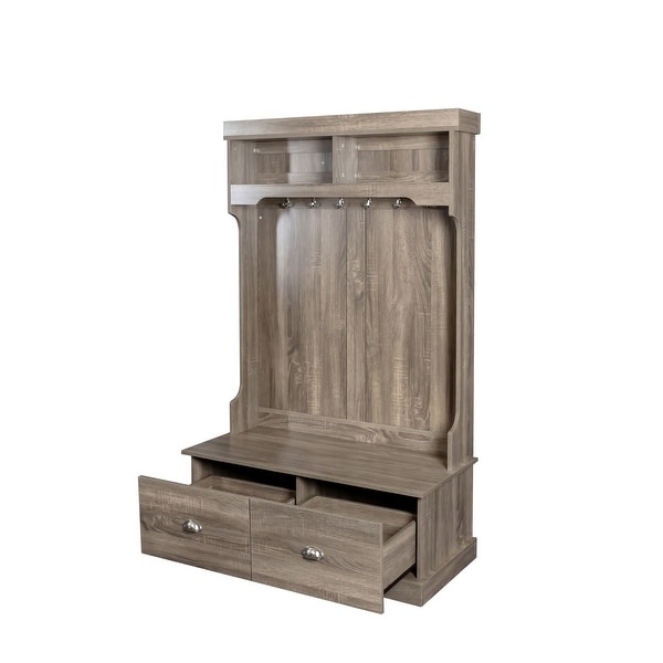 Open Wardrobe with Two Drawers - - 37157433