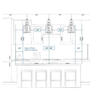 Progress Lighting Everlume 20-Watt Integrated LED 1-Light for Kitchen Matte Black Modern Integrated LED Pendant Light for Kitchen P500366-31M-30