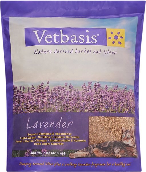 Vetbasis Herbal Lavender Scented Clumping Corn Cat Litter