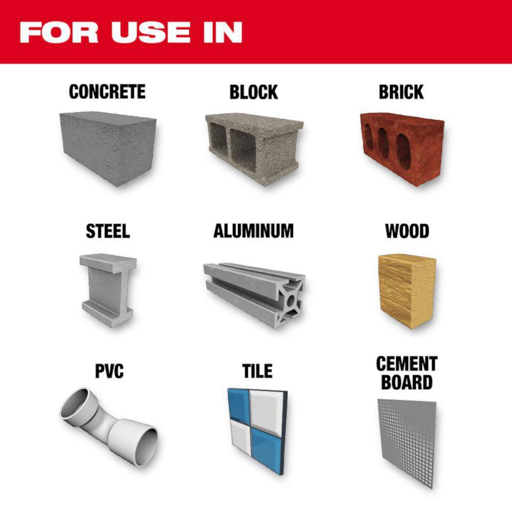 MW SHOCKWAVE Impact-Duty Multi-Material Concrete Screw Installation Kit (7-Piece) 48-20-8877