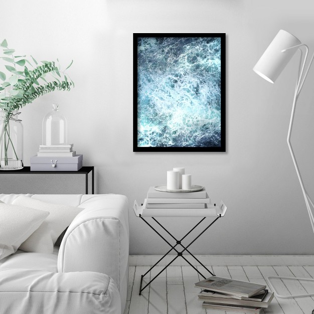 Americanflat Coastal Water Top View By Tanya Shumkina Black Frame Wall Art