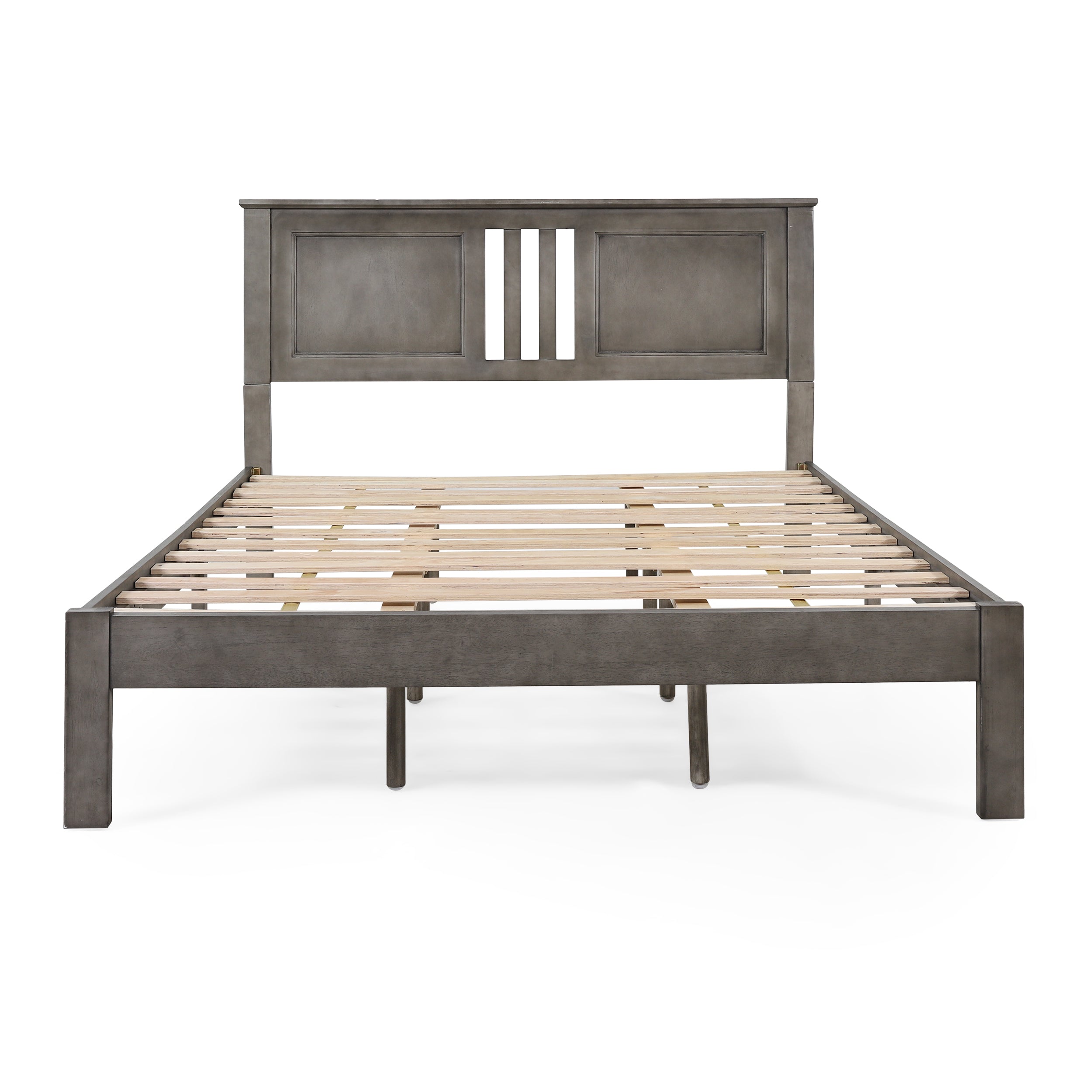 Kashtyn Modern Farmhouse Acacia Wood Queen Bed Platform