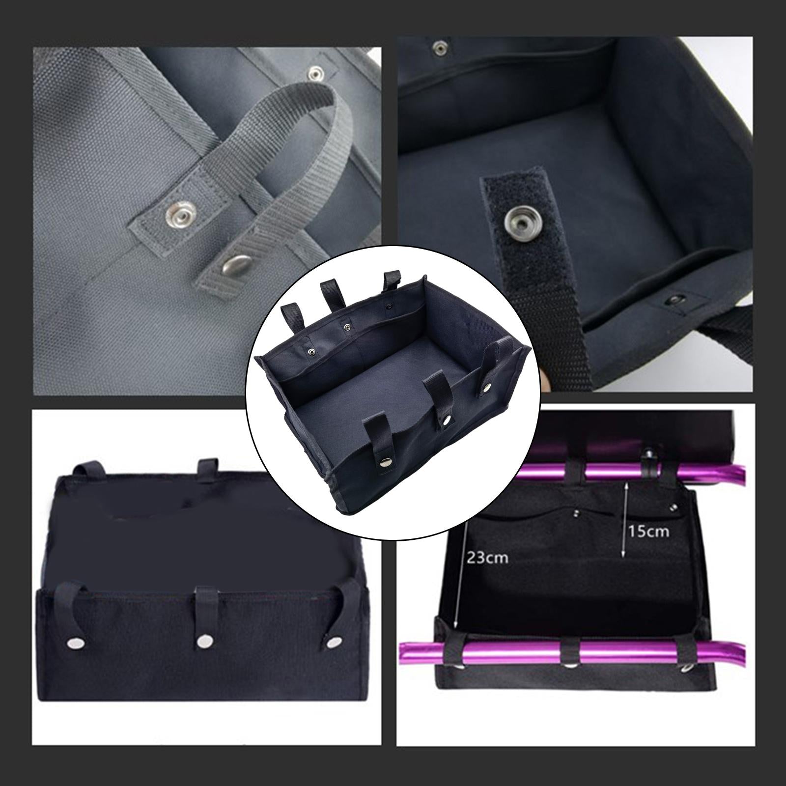 Portable Wheelchair Underseat Storage Insert Tote Four Wheel Pocket Organizer Pouch for Scooters Elderly Seniors