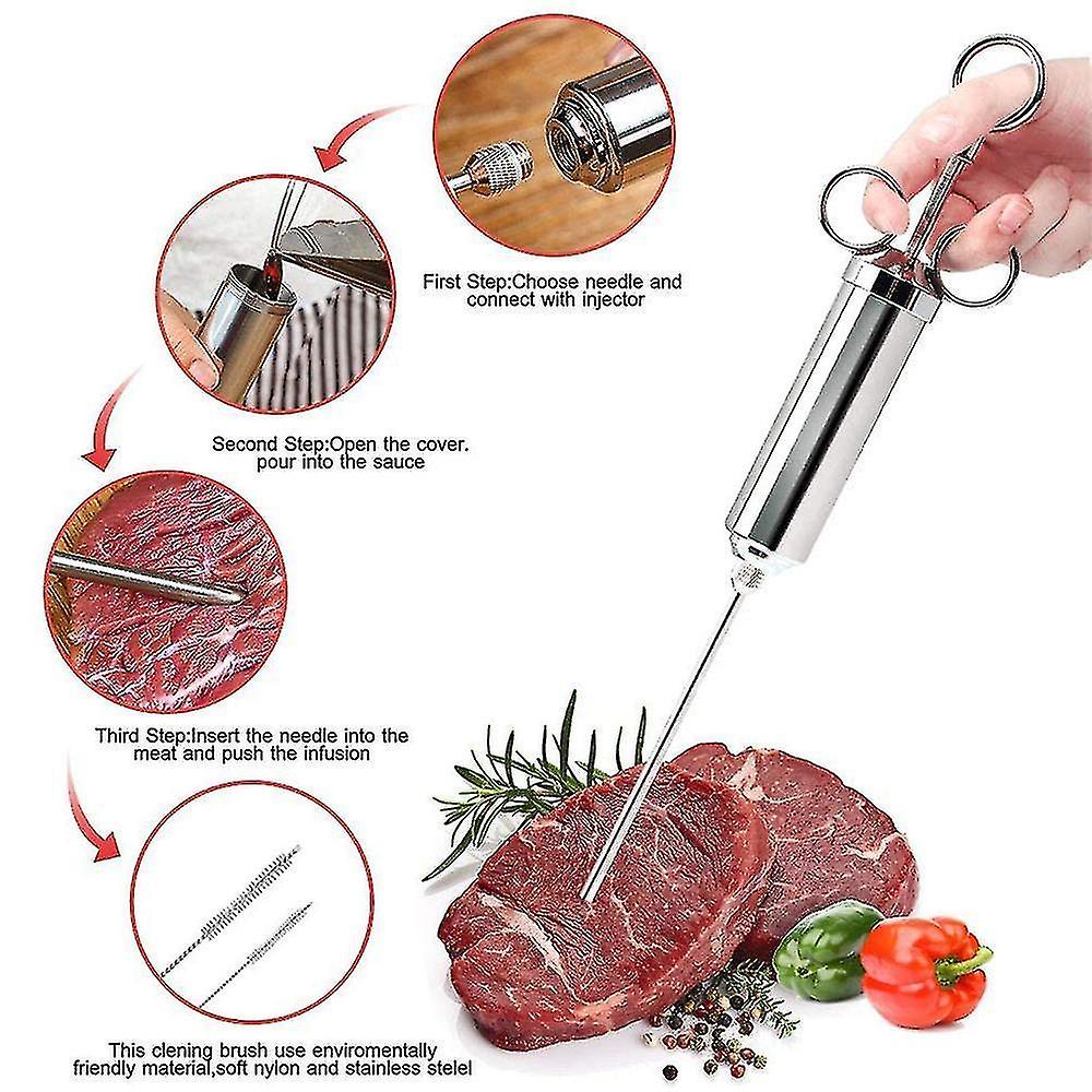 Heavy Duty 304 Stainless Steel Meat Injector Kit