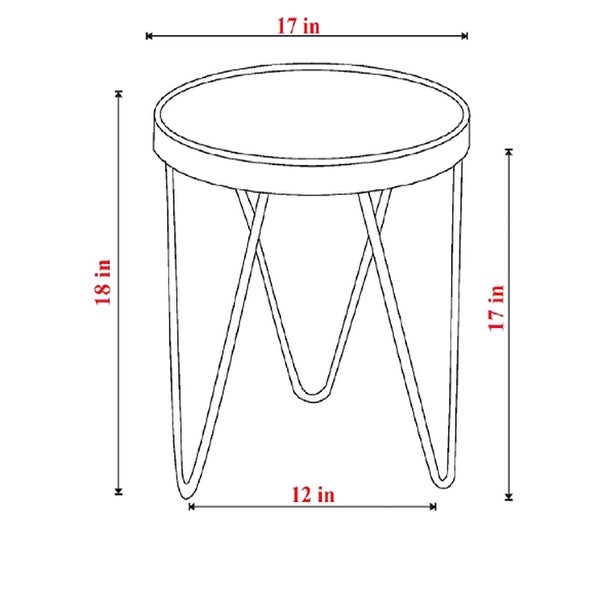 Industrial Round Shaped End Table in Weathered Gray Oak and Metal