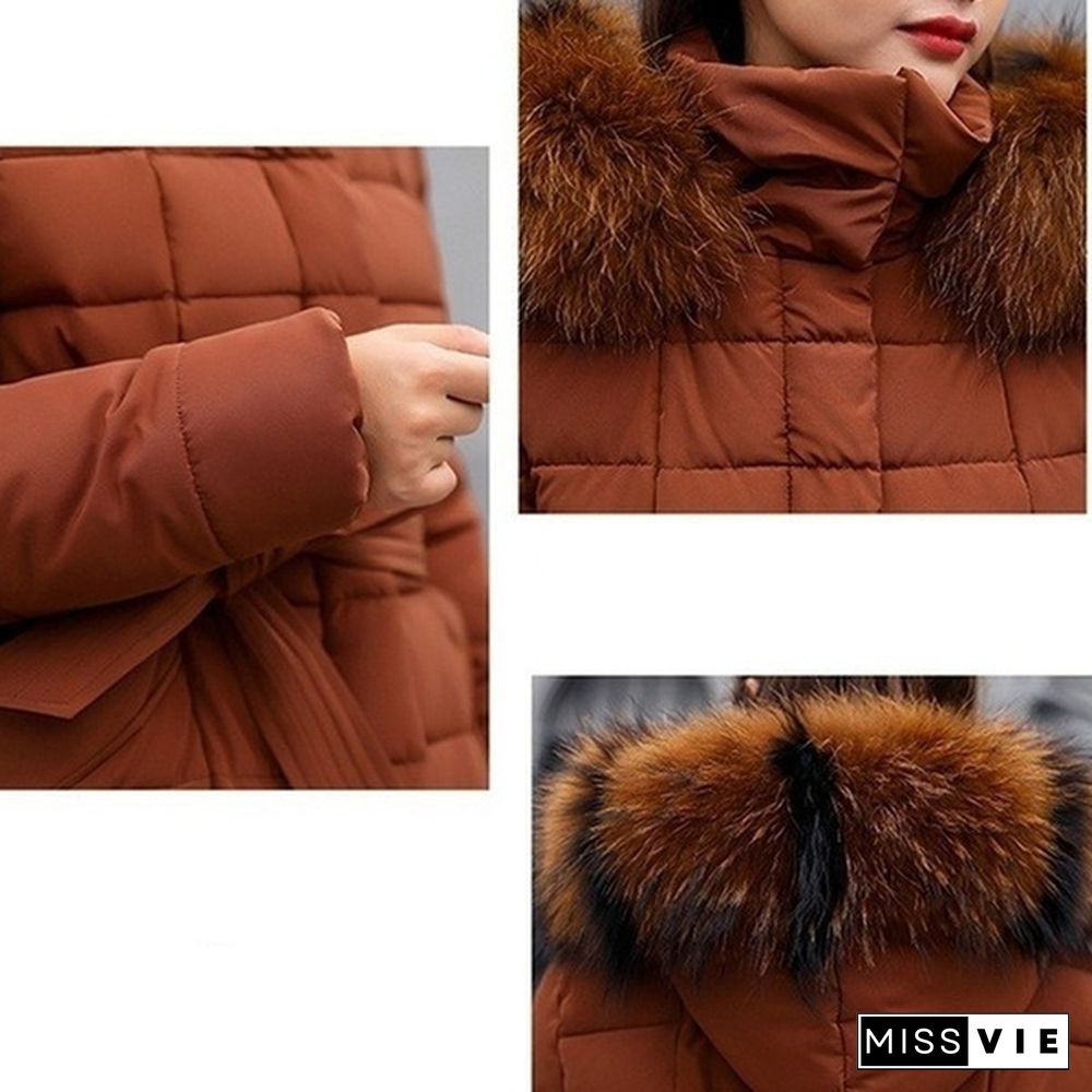 New Fashion Women's Winter Down Coat Clothes Cotton-Padded Thickening Down Casual Winter Coat Long Jacket Down Parka XS-3XL