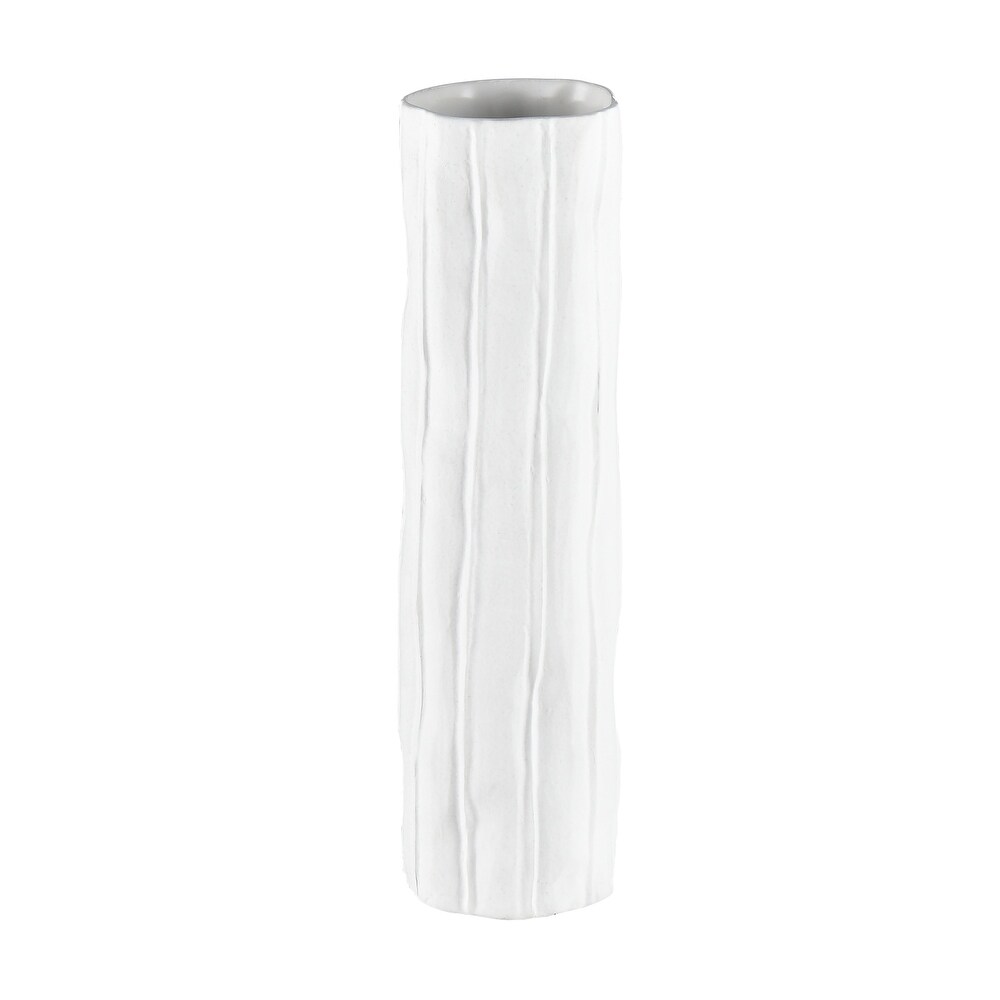 Elk Home Clark Matte White Earthenware 3.25 Inch Wide Vase