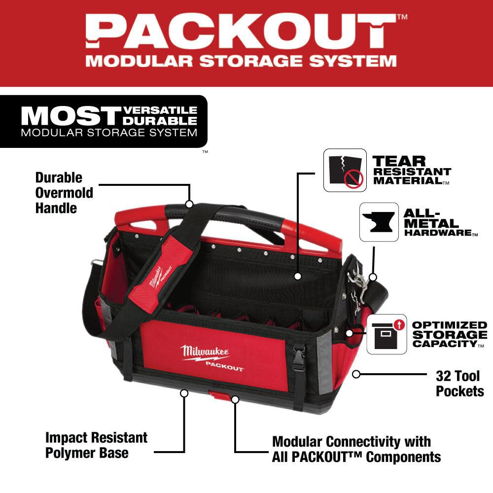 Milwaukee 20 in. PACKOUT Tote 48-22-8320 from Milwaukee