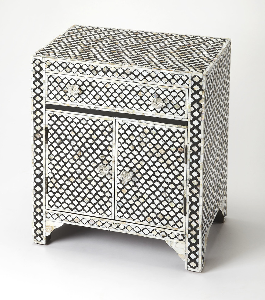 Butler Vernais Mother Of Pearl Accent Chest   Mediterranean   Accent Chests And Cabinets   by GwG Outlet  Houzz