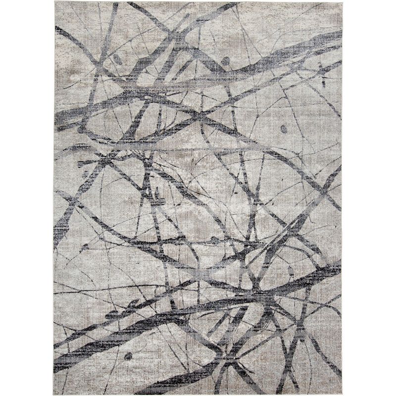 Weave and Wander Kiba Beige Abstract Area Rug