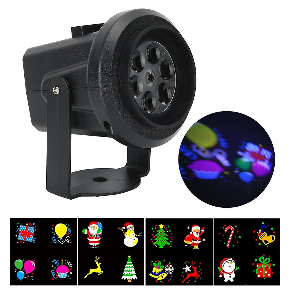 LED Rotating Christmas Halloween Decorative Ambient Light Projector Lamp US Plug 100-240V