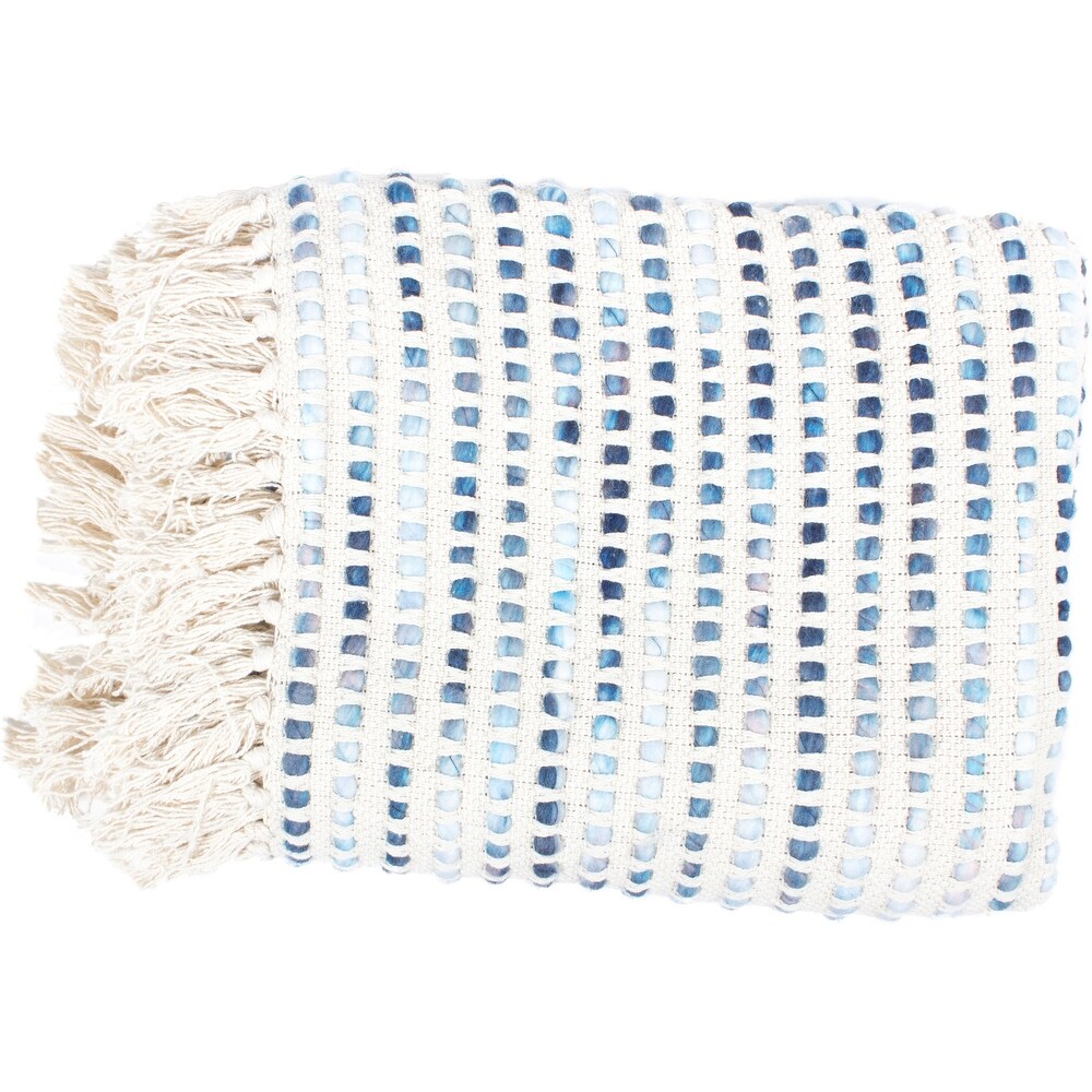 Blue Contemporary Modern Throw Blanket