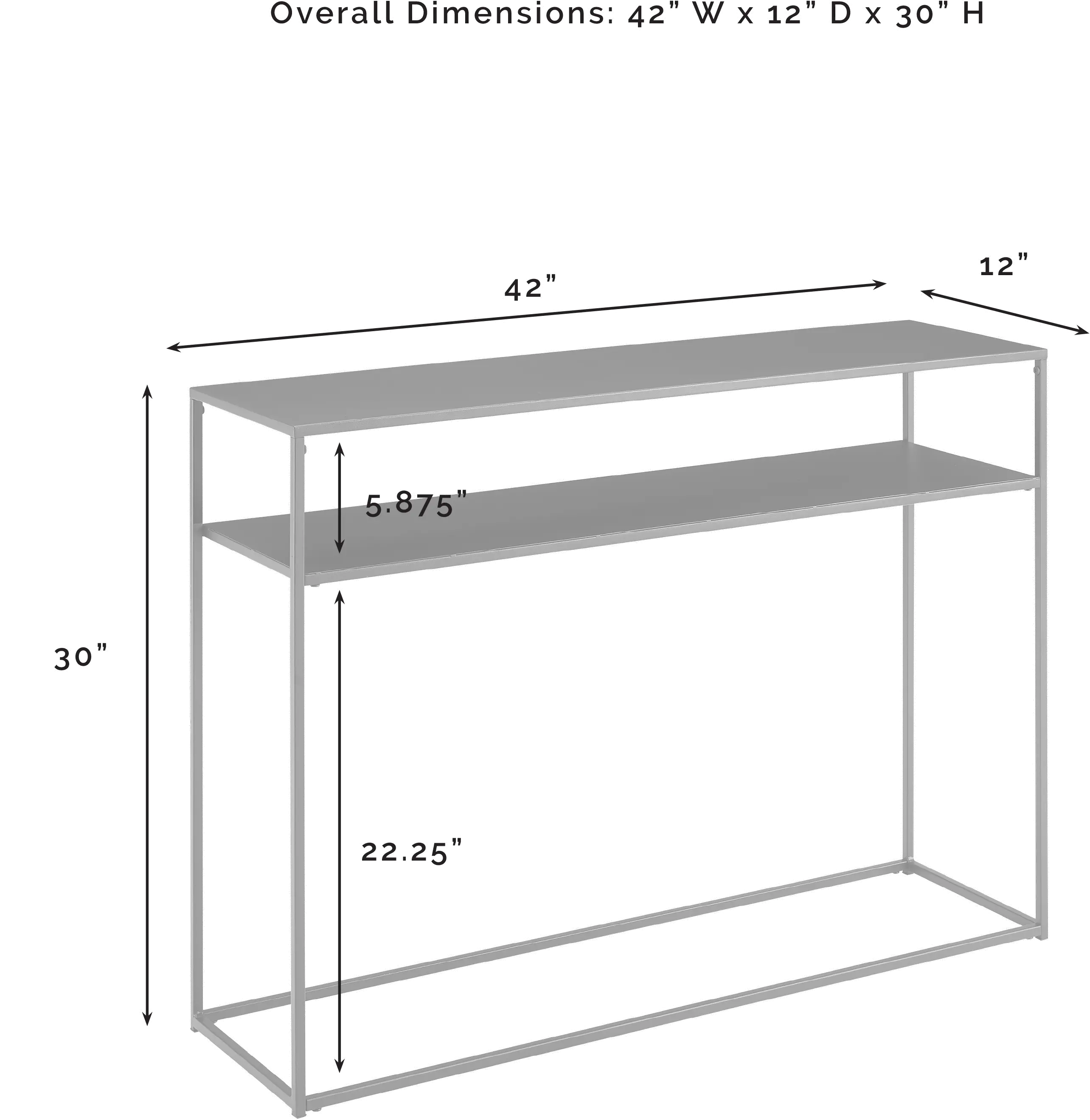 Braxton White Sofa Table