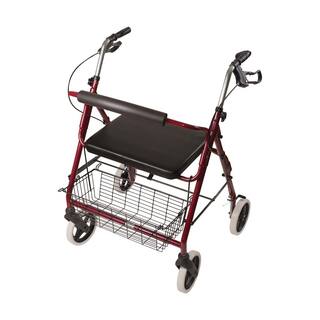 DMI Lightweight Extra-Wide Heavy-Duty Rollator in Aluminum 501-1029-0700