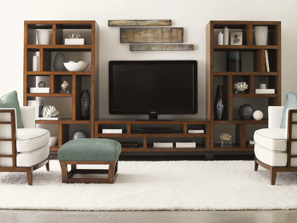 Pacifica Media Console   Transitional   Entertainment Centers And Tv Stands   by Homesquare  Houzz