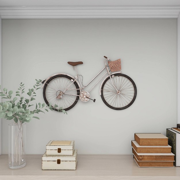 Metal Bike Wall Decor With Seat Basket And Handles Olivia amp May