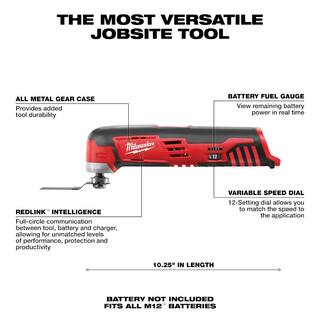 MW M12 FUEL 12-Volt Lithium-Ion Brushless Cordless 12 in. Drill Driver Kit with M12 Multi-Tool 3403-22-2426-20