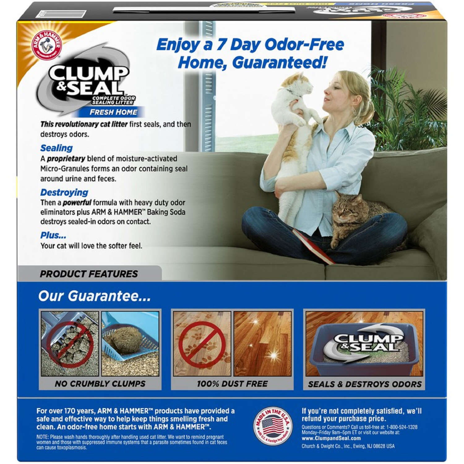 Arm and Hammer Clump and Seal Fresh and Clean Scent Cat Litter 14 lb