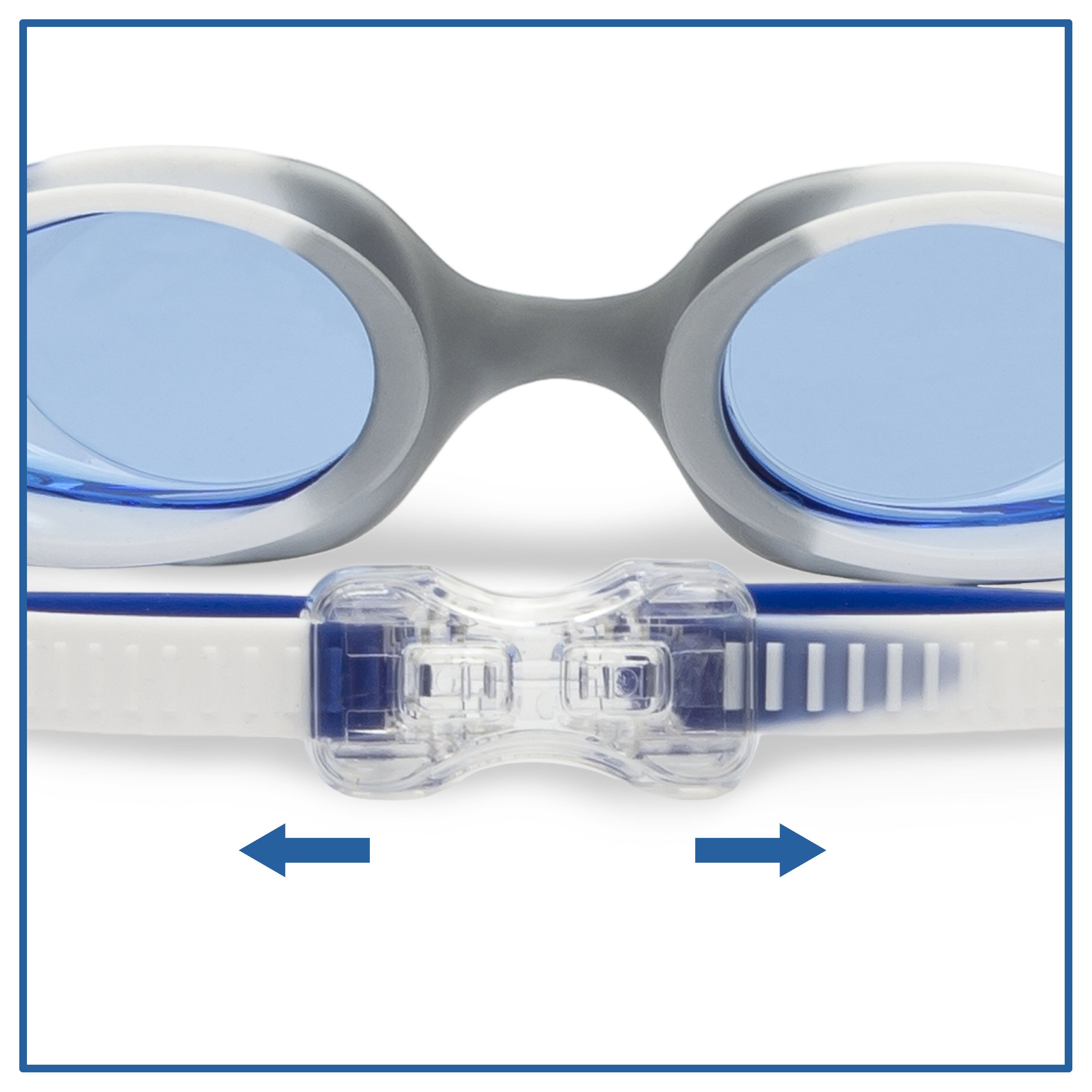 Dolfino Youth Challenger Blue and White Swimming Sport Goggles