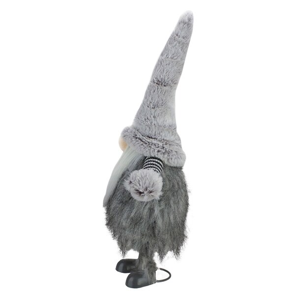 Bouncing Gnome with Shaggy Beard Christmas Figure