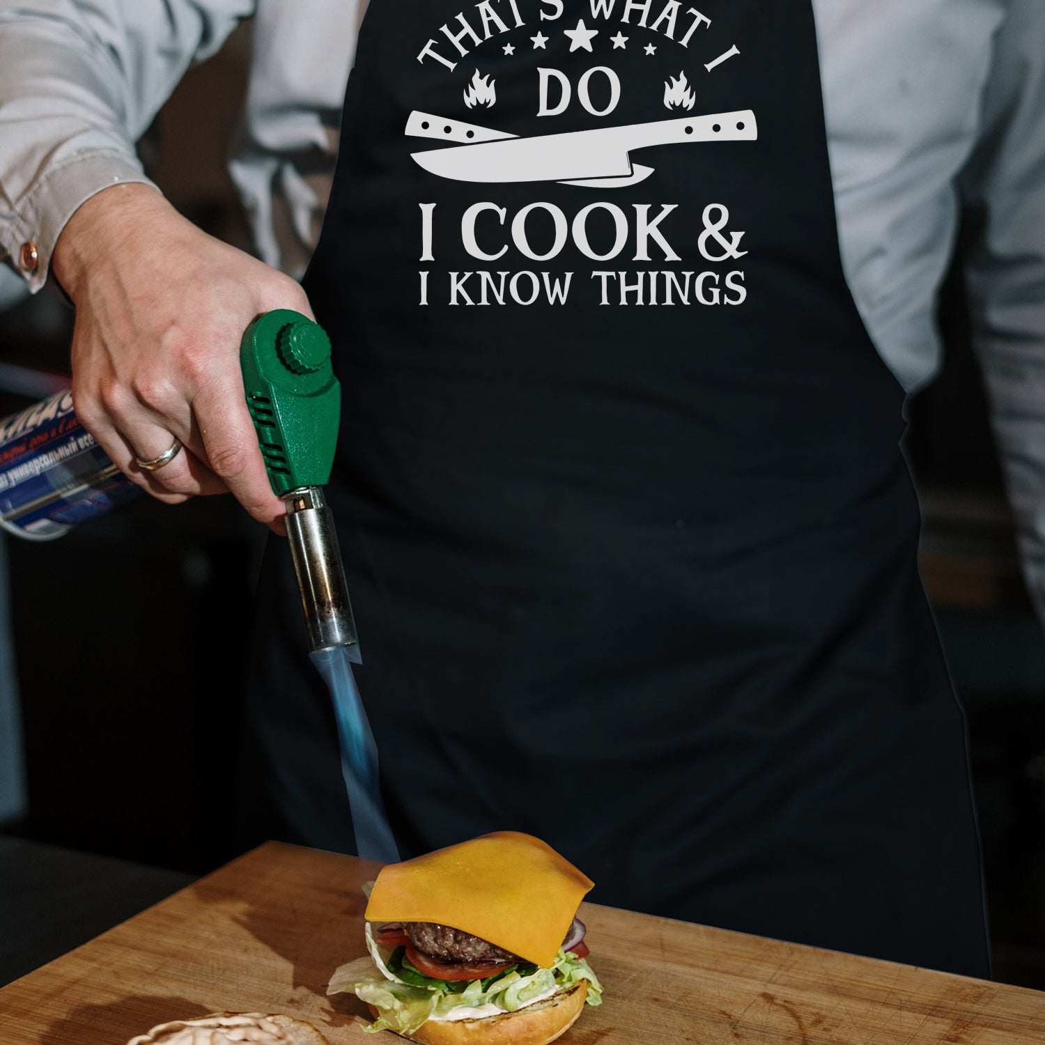 Funny Aprons for Men - BBQ Gifts for Men Dad Fathers Day Husband Chef Kitchen Mens Aprons for Grilling Cooking Grill Birthday Christmas