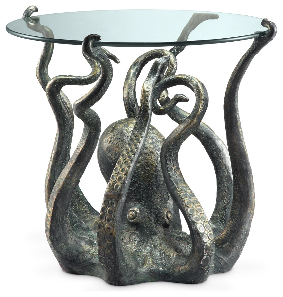 Octopus End Table   Beach Style   Side Tables And End Tables   by Zeckos  Houzz