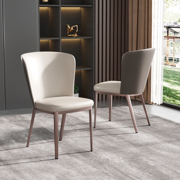 Set of 2 Dining Chairs Accent Modern Upholstered Chairs