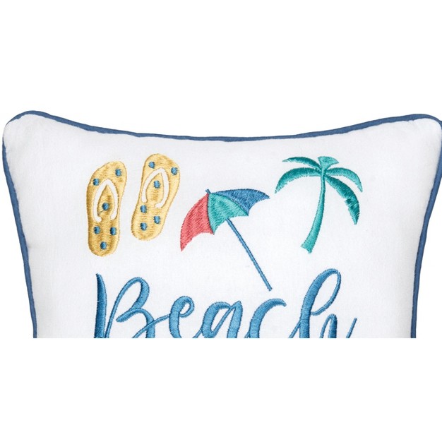 X 10 quot Beach Forever Petite Size Accent Throw Pillow